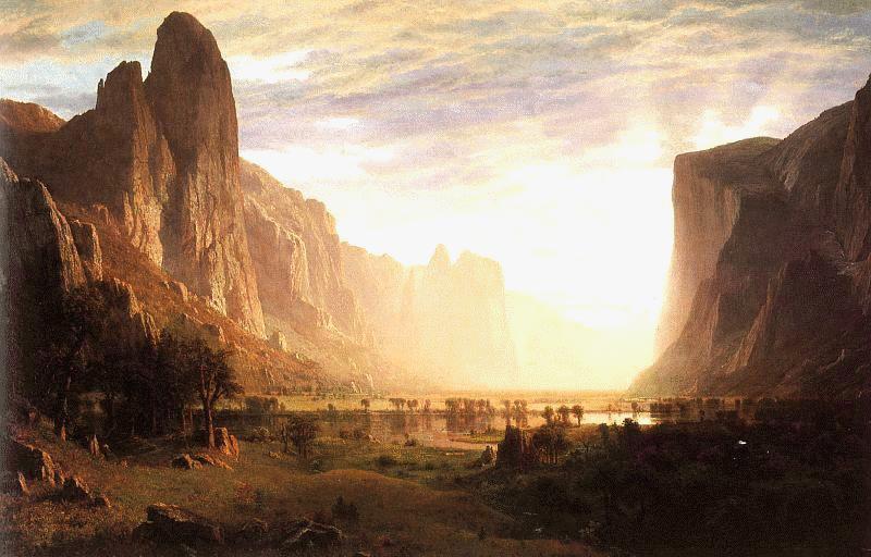 Albert Bierstadt Looking Down the Yosemite Valley, California Germany oil painting art